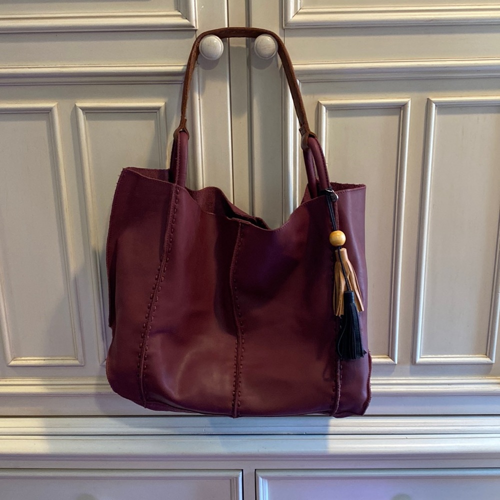 The Sak Los Feliz large tote in Cabernet. Very lightly used.